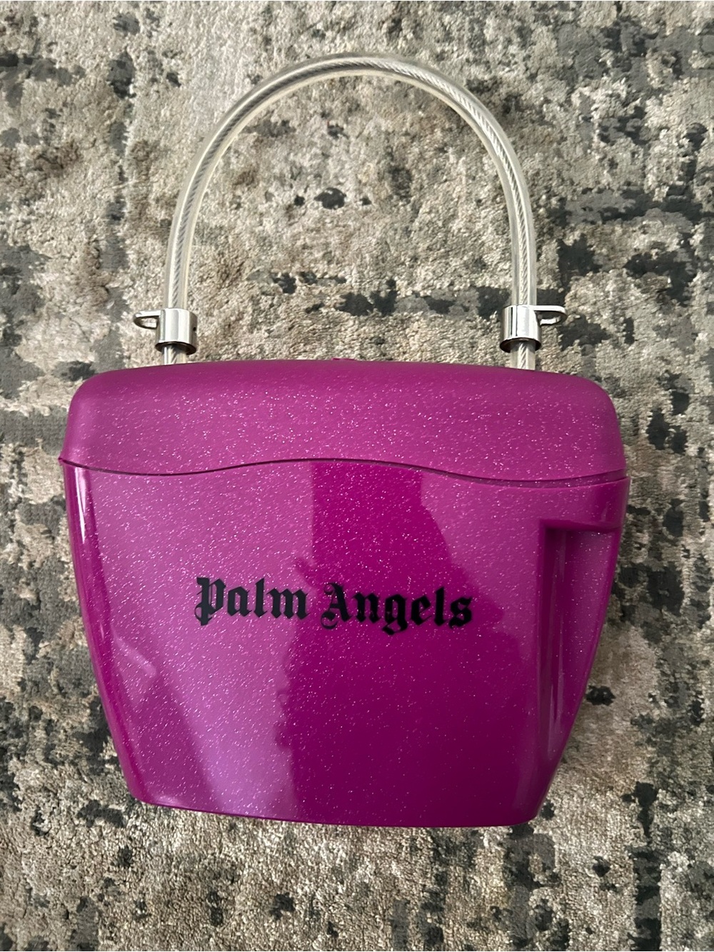 Palm Angels Fuchsia Glitter Mini Top-Handle Bag